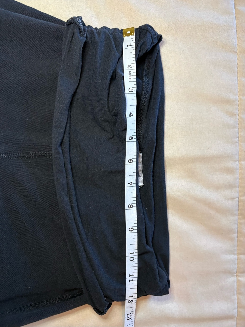 Fold-Over Waist yoga Pants - Black - Picture 6 of 8